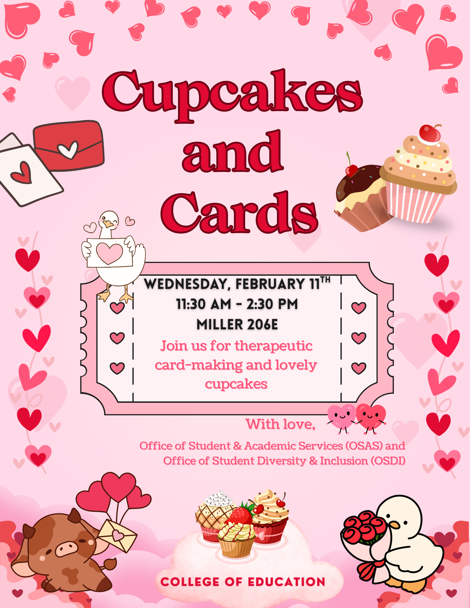 Cupcakes and Cards Flyer